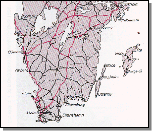 Järnvägsnätet i Sverige 1916